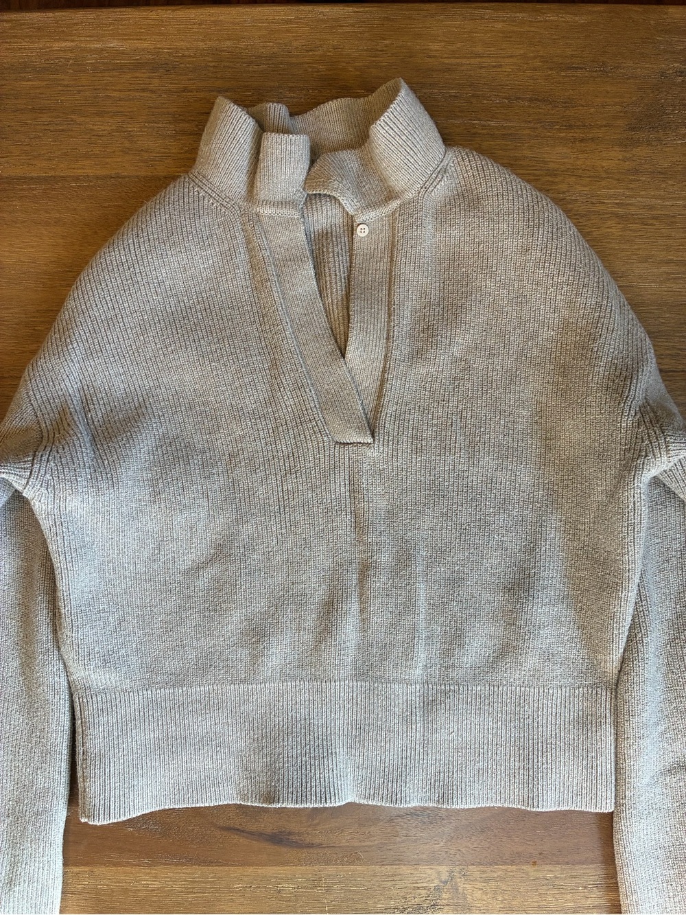 Lululemon Merino and Cotton Blend Sweater in Light Brown Size Small